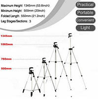 Універсальний штатив TRIPOD 330A | Штатив для телефону і камери, фото 3