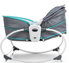 Дитяча люлька Rocker Bassinet БЛАКИТНА 5 in 1 | Люлька-баунсер Mastela Rocker Bassine, фото 2