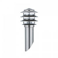 Фасадний світильник вуличний садово-парковий (цоколь Е27, IP44, метал, хром) KAYIN-1