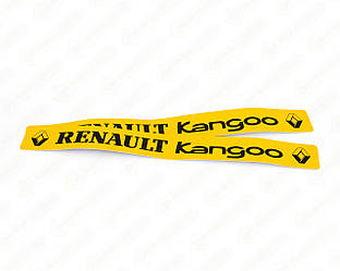 Наклейки на поріжки RENAULT KANGOO 2 шт ЧОРНО-ЖОВТІ) на Renault Kangoo II - (505 мм х 65мм) - TN602
