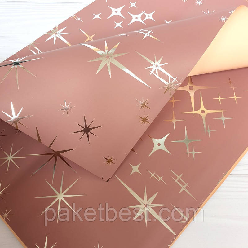 Двостороння калька ( 58х58 см) 20 штук " Stars "Мокко