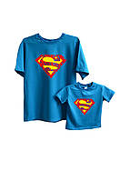 Комплект футболок папа+сын/дочка - Супермены