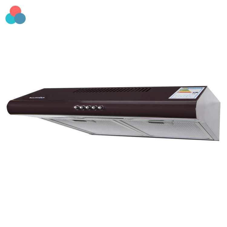 Коричнева настінна плоска витяжка для кухні Ventolux PARMA 50 BR, шириною 50 см, фото 1