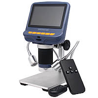 Микроскоп цифровой электронный 200X с монитором 4.3", штатив, ДУ для наблюдения, пайки V4X