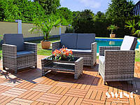 Набор садовой мебели Swing & Harmonie® (диван + стол + кресла) - Miami Серый