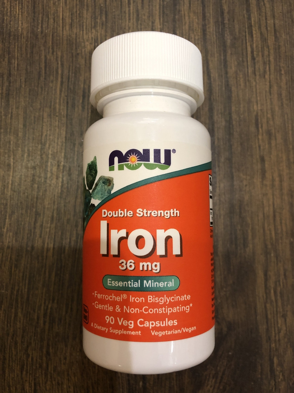 Залізо комплекс Now Foods Iron 36 mg 90 veg caps