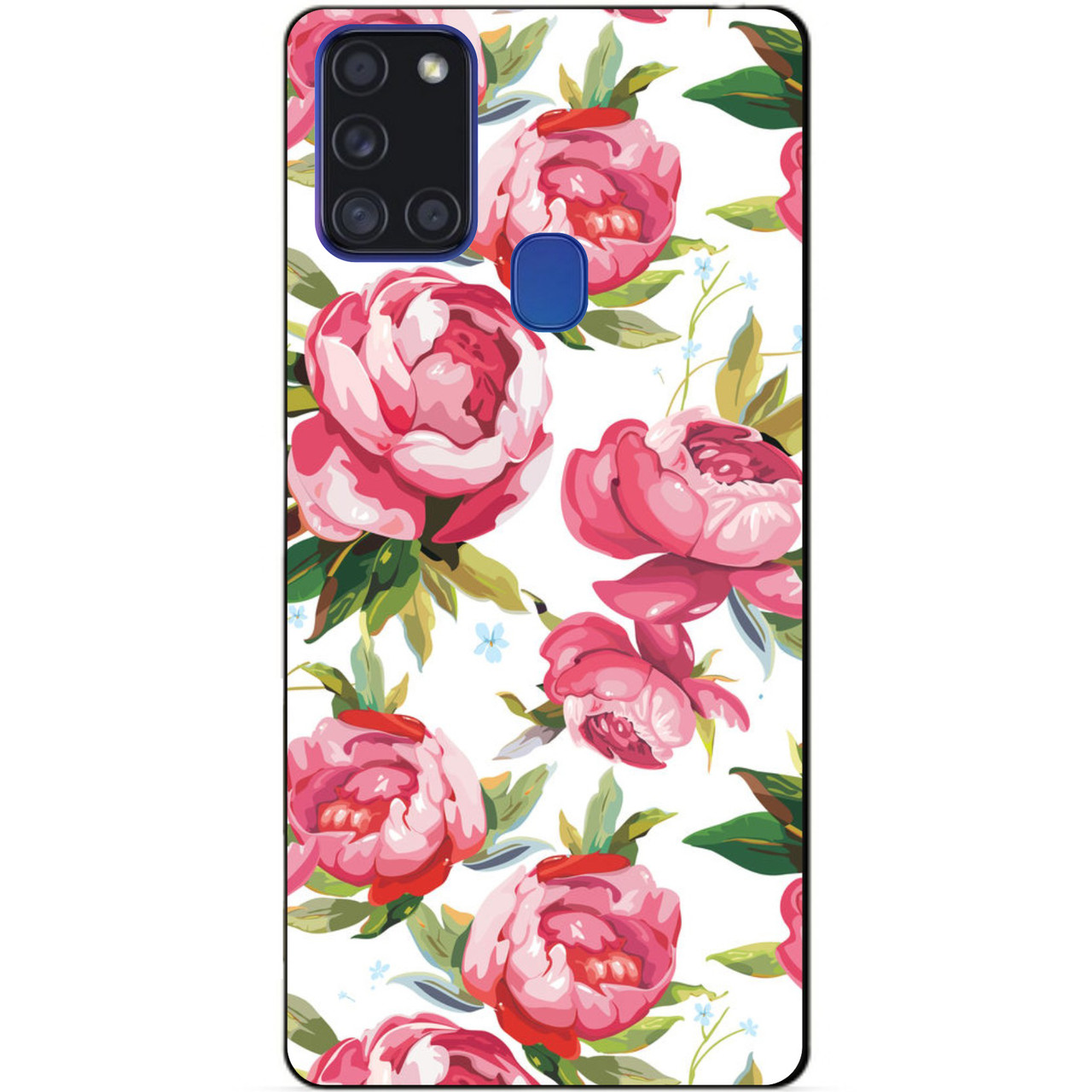 Силіконовий бампер чохол для Samsung A21s з малюнком Півонії