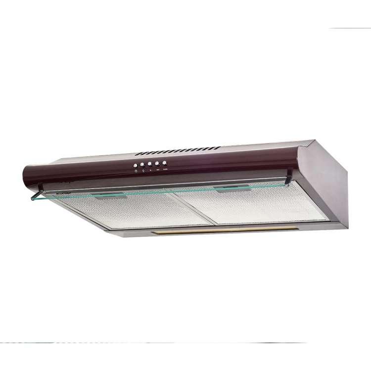 Коричнева стандартна настінна плоска витяжка для кухні Ventolux ROMA 60 BR LUX, шириною 60 см, фото 1