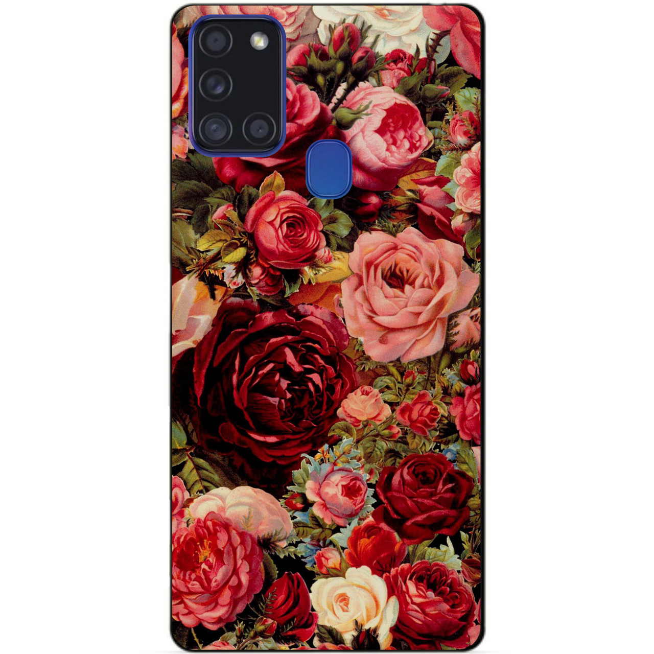 Силіконовий бампер чохол для Samsung A21s з малюнком Червоні троянди