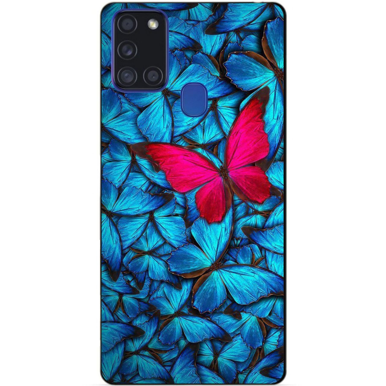Силіконовий бампер чохол для Samsung A21s з малюнком Метелики