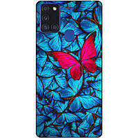 Силіконовий бампер чохол для Samsung A21s з малюнком Метелики
