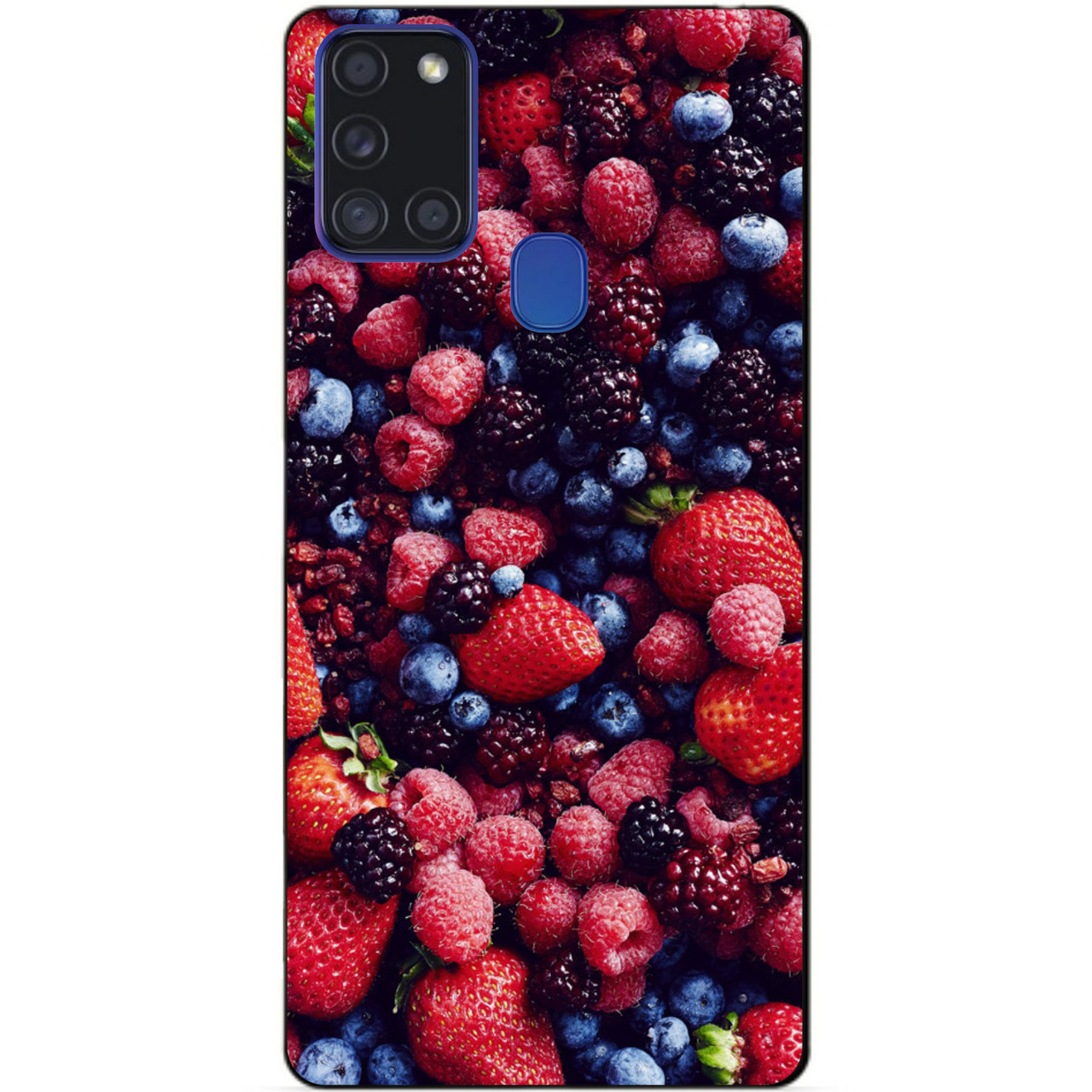 Силіконовий бампер чохол для Samsung A21s з малюнком Ягоди