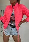 Куртка жіноча стьобана 1308 (42-44, 44-46, 46-48) (кольори: чорний, беж, оранж, малина, бордо) СП, фото 5