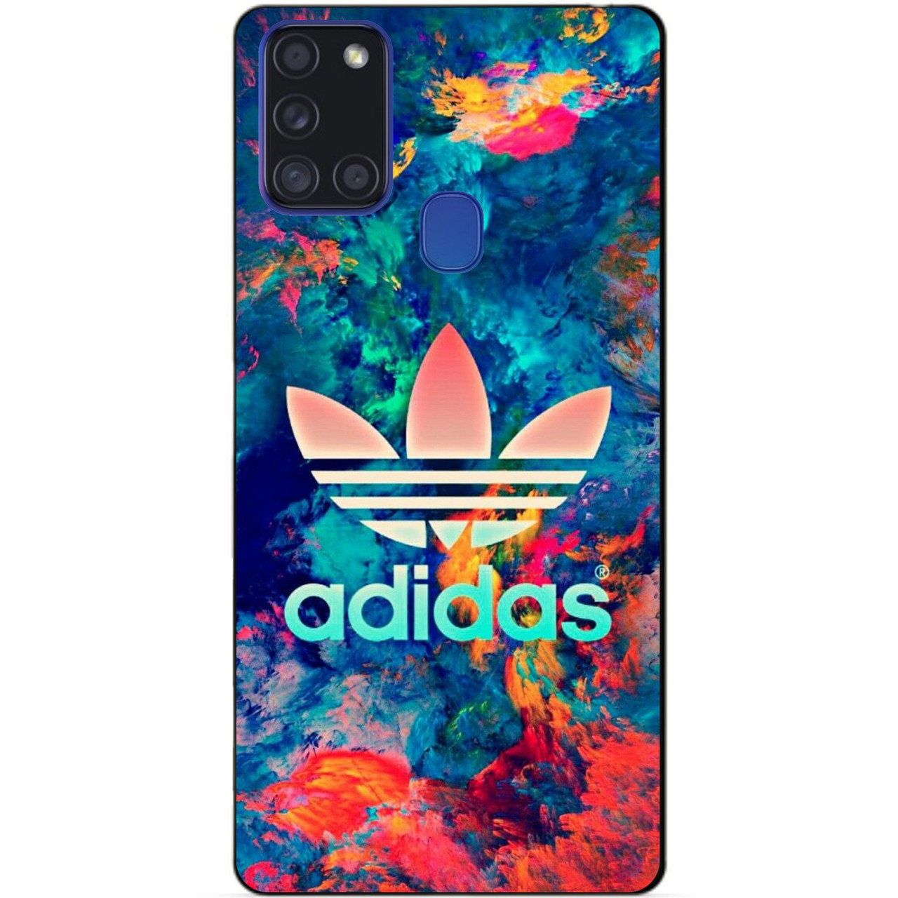 Силіконовий бампер чохол для Samsung A21s з малюнком Adidas