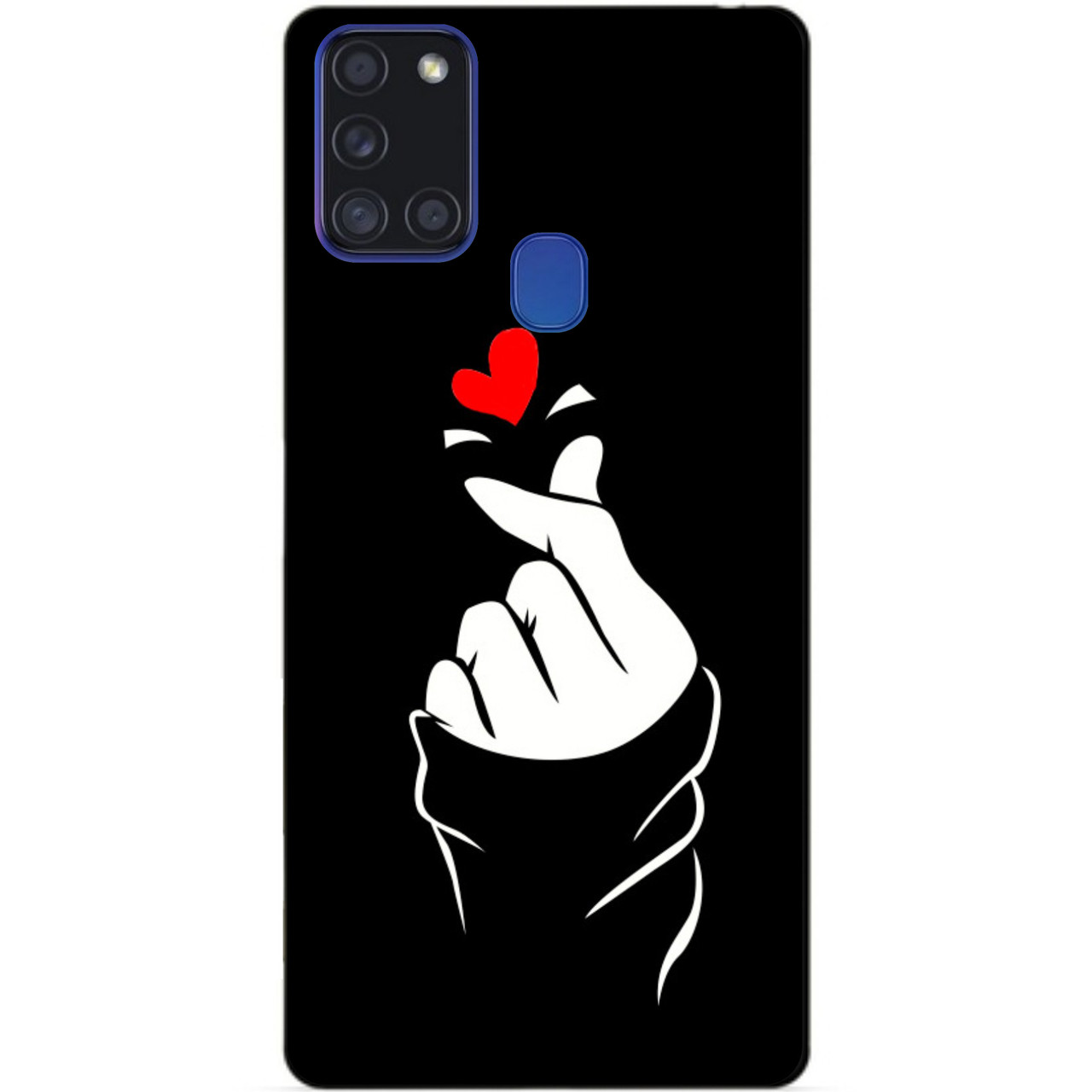 Силіконовий бампер чохол для Samsung A21s з малюнком Знак любові