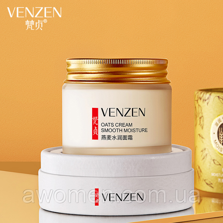 Крем для обличчя Venzen OATS Moisturizing Cream з екстрактом вівса 70 g (в картонному футлярі)