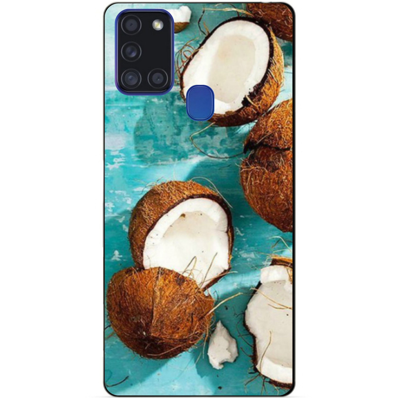 Силіконовий бампер чохол для Samsung A21s з малюнком Кокоси