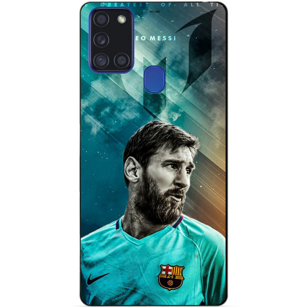 Силіконовий бампер чохол для Samsung A21s з малюнком Messi