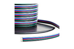 Кабель плоский 5х0,35 мм2 для RGB світлодіодної стрічки SMD5050, SMD3528