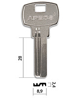 Заготовка ключа APECS AP1B металл