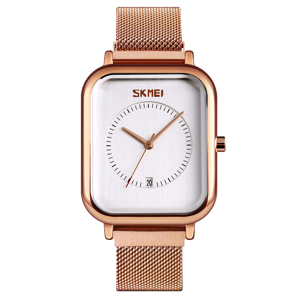 Skmei 9207 золотистий з білим класичний наручний годинник