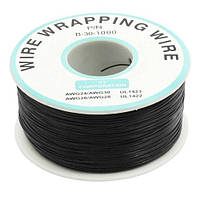 Провід для монтажу моножила 30AWG 250м - Чорний ПВХ