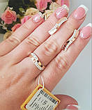 Кільце з срібла з золотими вставками, фото 2