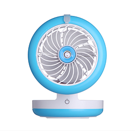 Міні вентилятор із зволожувачем і вбудованим павербанком Блакитний
