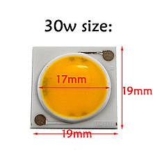 Кераміка LEd cob Smart IC 30w 3000K 220V Круглий Світлодіод 30 вт COB
