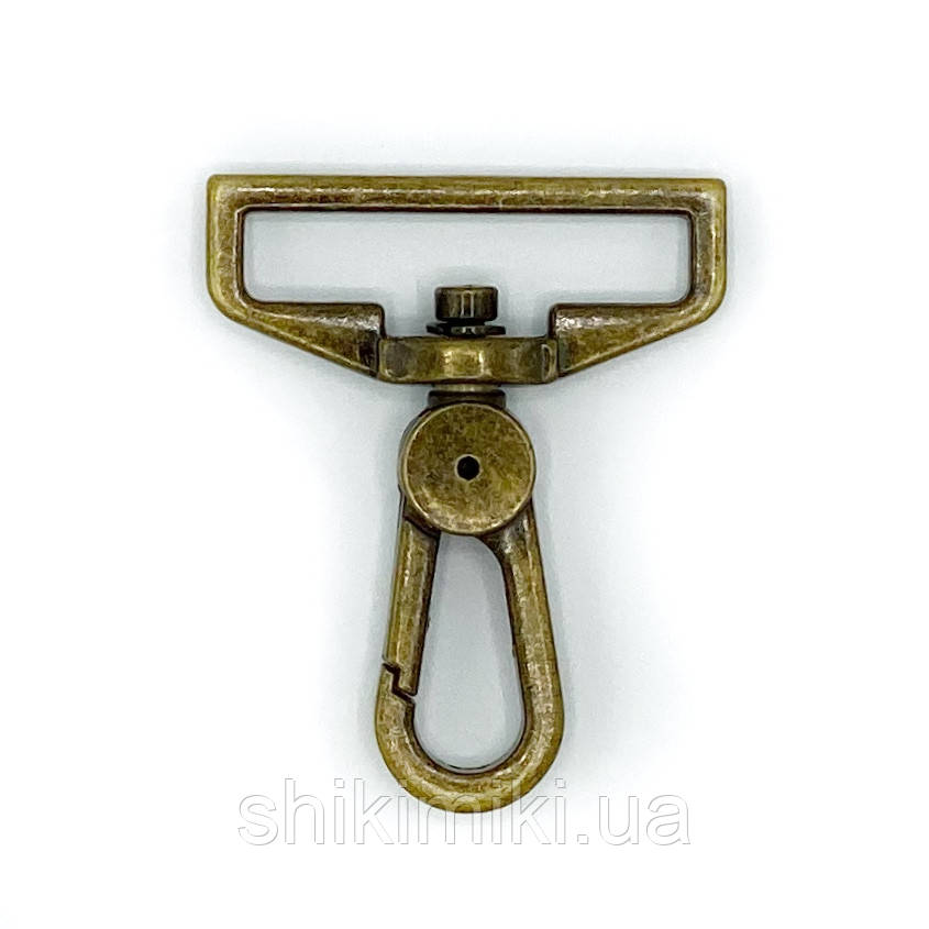Карабін для сумок KR32-4 (40 мм), колір антик, фото 1