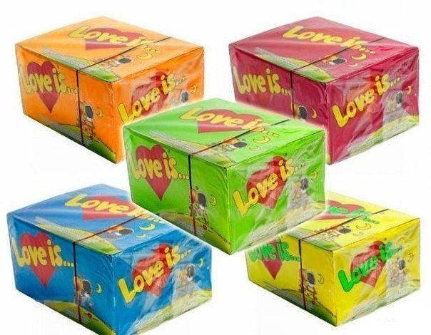 Купить Жевательная жвачка Love is, жвачки лове ис Кокос и Ананас, цена ...