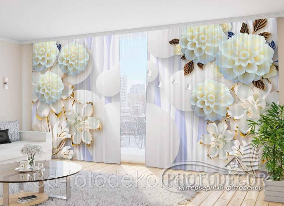 Фото Штори "3D квіти 2" - Будь-який розмір, читаємо опис!, фото 1