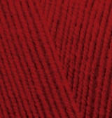 Нитки пряжа для в'язання напіввовна LANA GOLD FINE Лана Голд Файн № 56 - червоний
