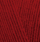 Нитки пряжа для в'язання напіввовна LANA GOLD FINE Лана Голд Файн № 56 - червоний