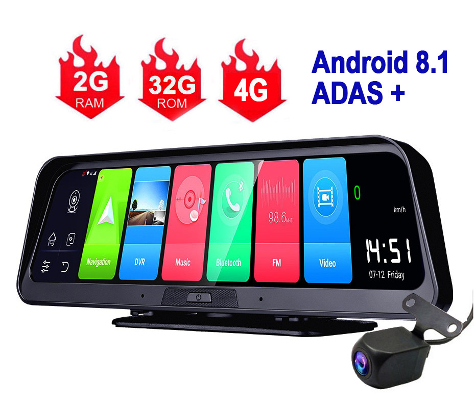 Навігація з відеореєстратором. Автопланшет Terra V27 4G, ADAS +, Android 8.1, фото 1