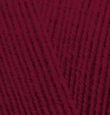 Нитки пряжа для в'язання напіввовна LANA GOLD FINE Лана Голд Файн № 57 - бордовий