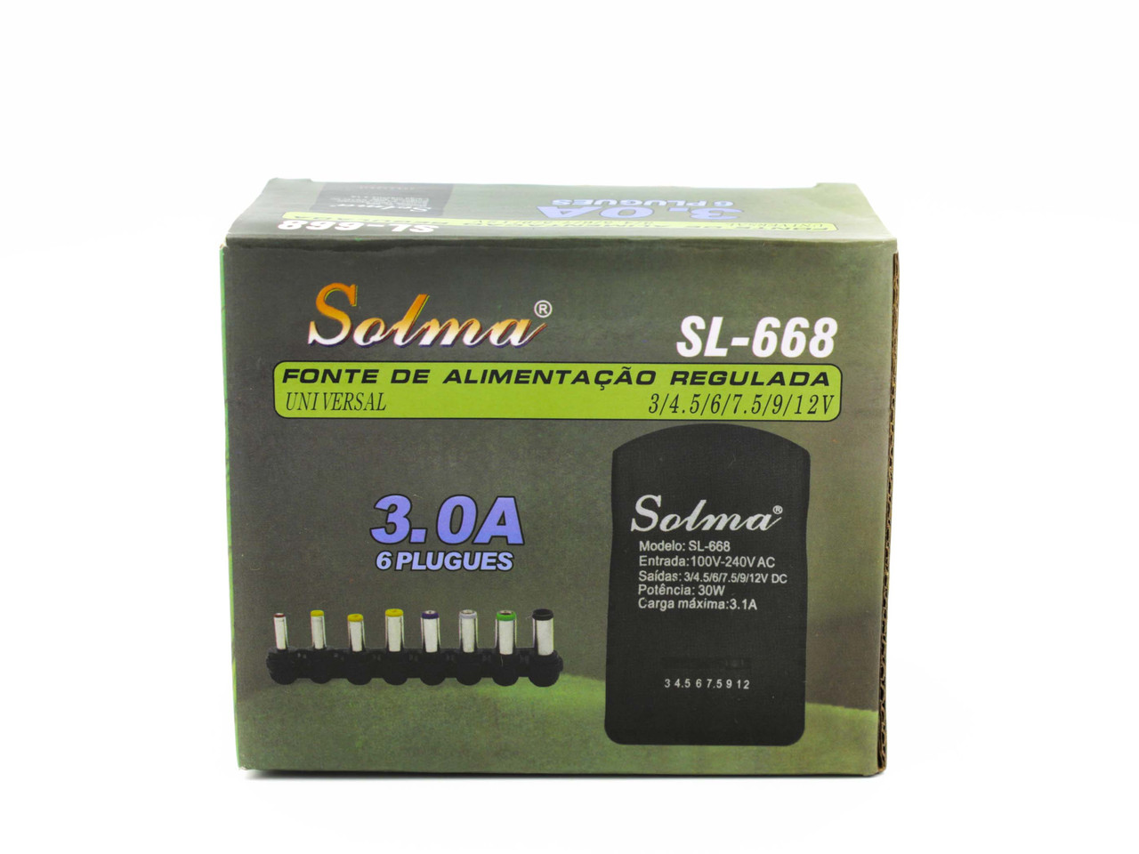 Блок живлення імпульсний універсальний SL-668 3.0A/ 6 або 8 насадок - 3/4,5/6/7,5/9/12V - 1322