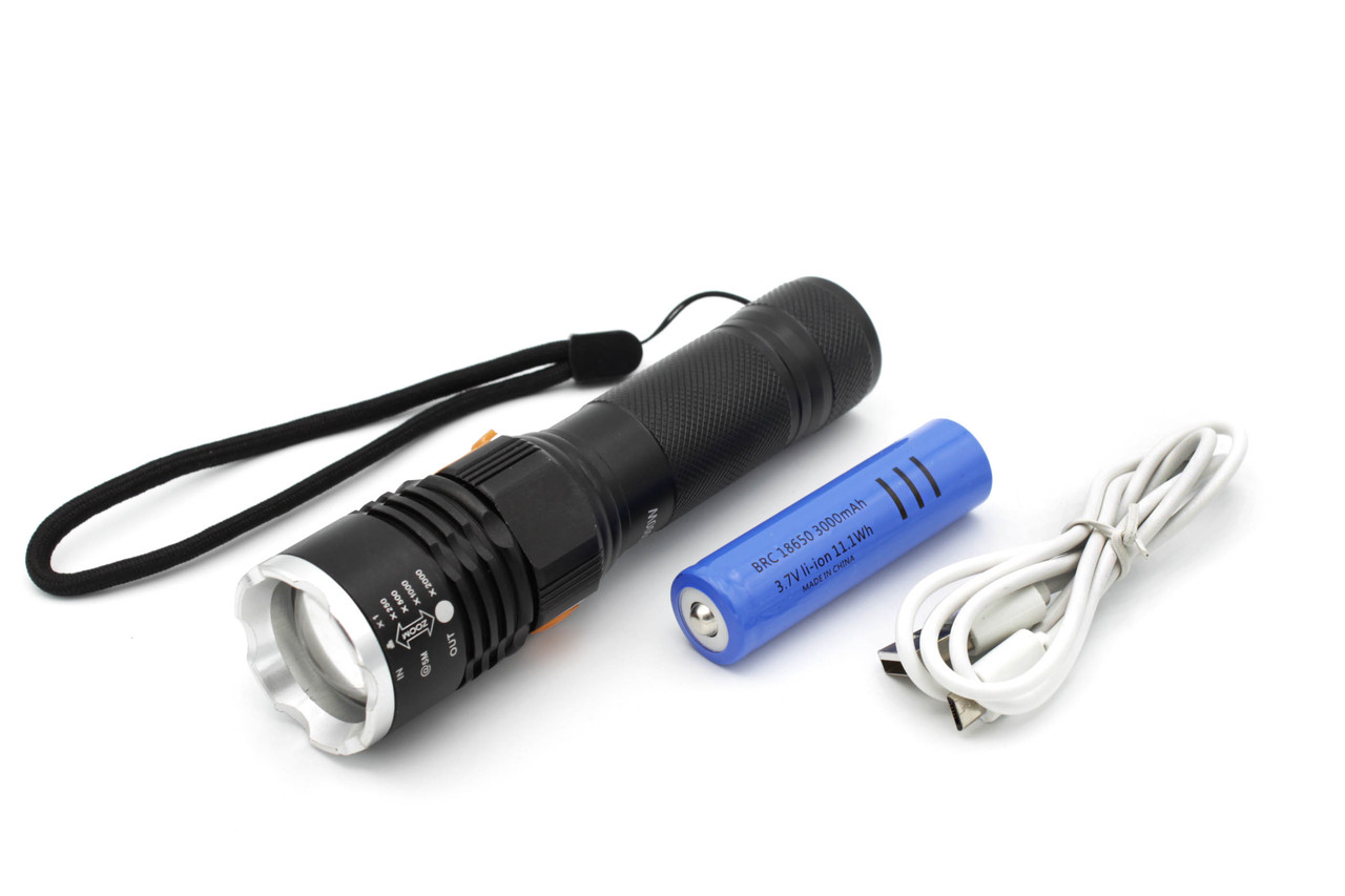 Ліхтар Police WD233/ Li-ion 18650 / 1× T6/microUSB/ 10000W