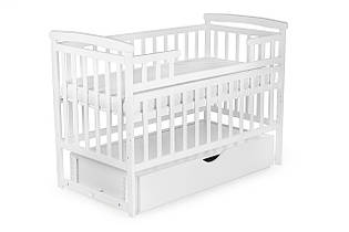 Ліжко трансформер дитячий для новонароджених DeSon "Дитячий Сон" з ящиком, біла