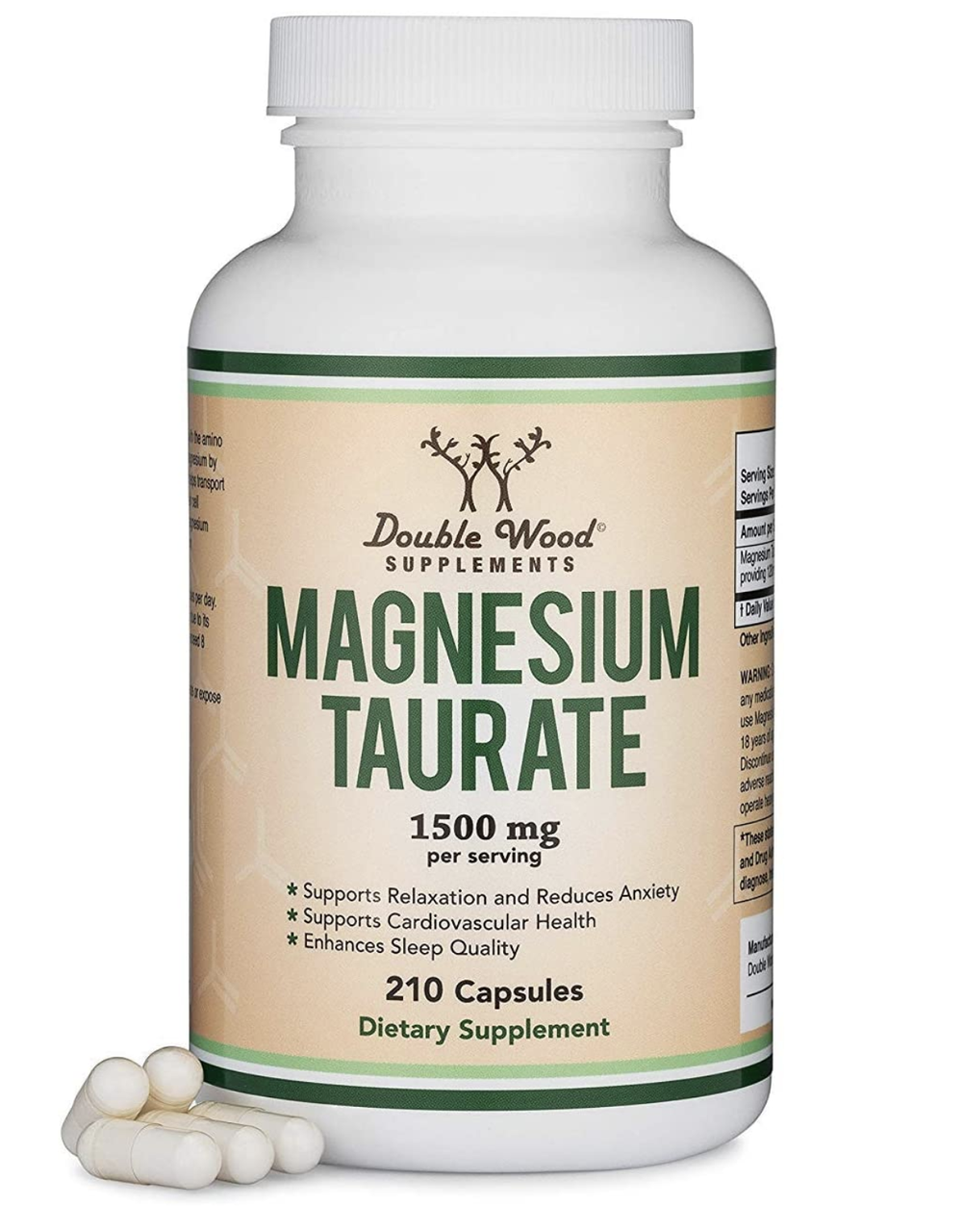 Double Wood Magnesium Taurate / Магній Таурат 210 капсул