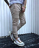 Чоловічі штани карго M429 бежеві S, M, фото 2