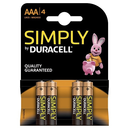 Duracell Simply батарейка AAA, 4 шт.