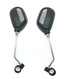 Дзеркала на кермо квадратні з катафотом з никельною стійкою (102) пара