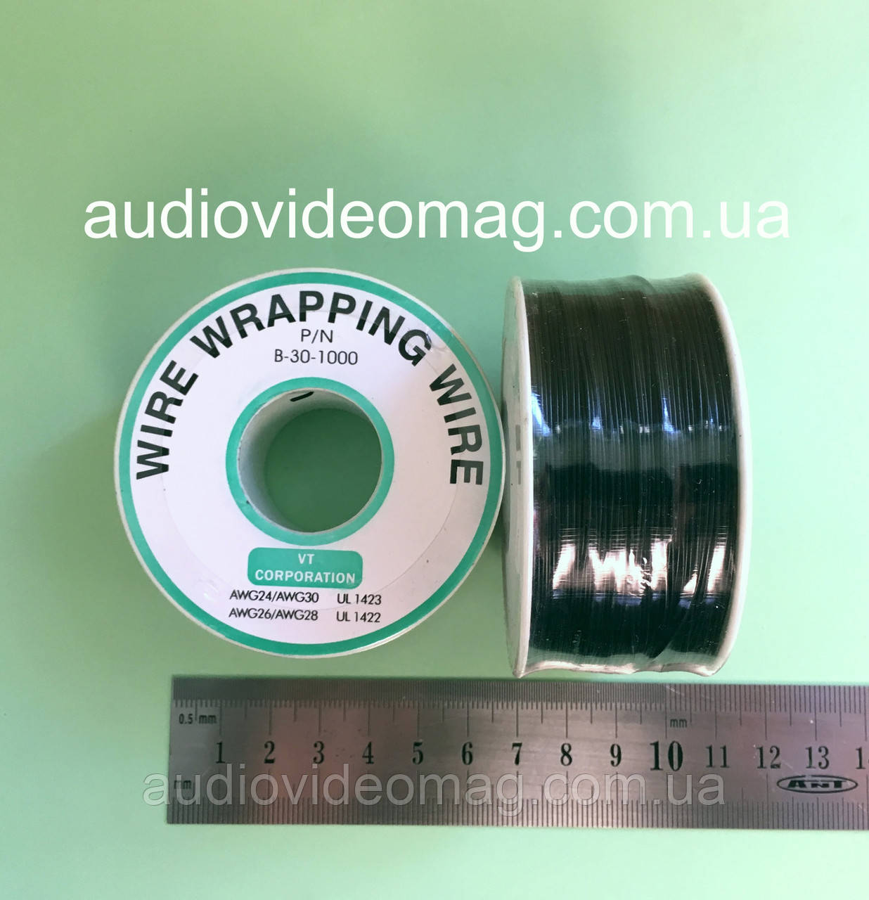 Дріт монтажний AWG30, Ø 0,25 мм2, 250 метрів, одножильний, мідний, колір ізоляції - чорний