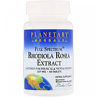 Planetary Herbals, родиола (60 таб.), родіола, rhodiola rosea