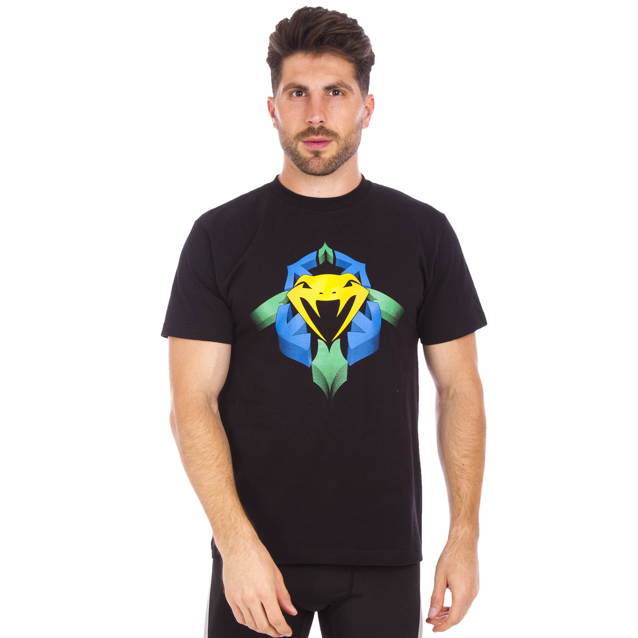 Футболка чоловіча Venum Scout SNAKE SHIELD CO-5901 розмір M (46-48) Black-Yellow-Blue, фото 1