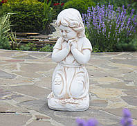 Садовая фигура Молящийся ребенок на коленях 54x24x30 см Гранд Презент ССП12092-1 Крем