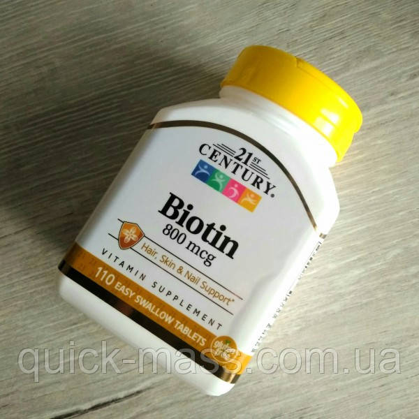 Вітаміни біотин 21st Century Biotin 800mcg 110tab, фото 1