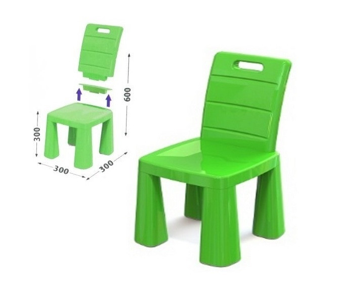 Стілець табурет Долоні зелений Пластиковий стілець дитячий