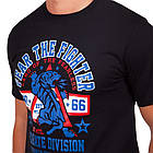 Футболка чоловіча KARATE Sport KT-42 розмір L (46-48) Black-Blue-Red, фото 2